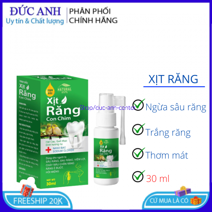 Xịt răng con chim giúp khử mùi hôi, làm dịu mát miệng – 30ml