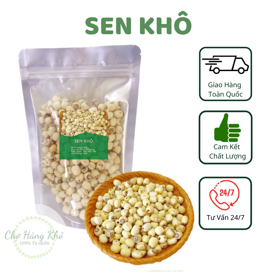 500g Hạt sen không thơm, bở