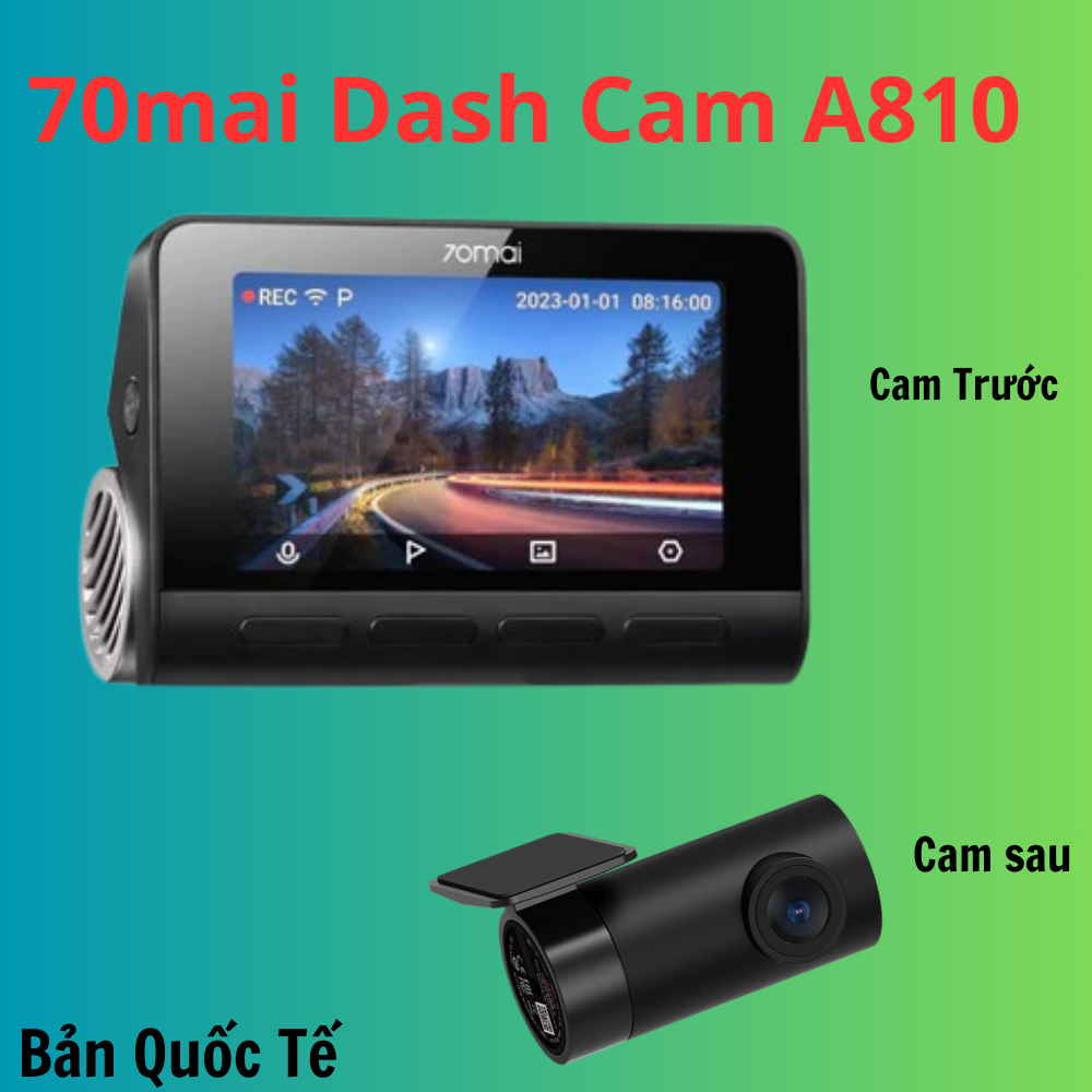 Camera hành trình 70mai A810 4K HDR - Phiên Bản Quốc Tế - Chất lượng ghi hình đỉnh cao