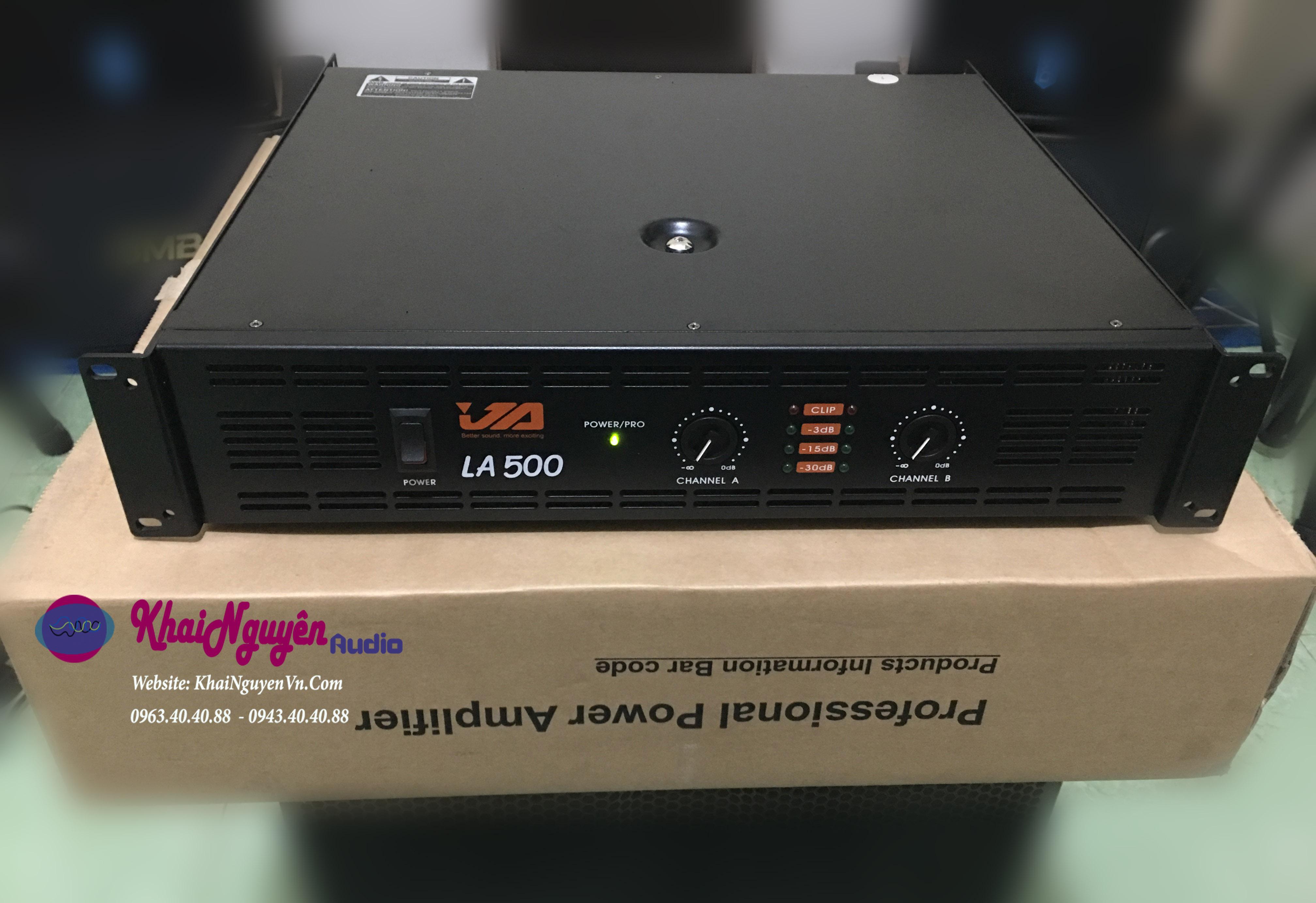 Cục đẩy công suất hai kênh JA LA500 với 500w/1 kênh