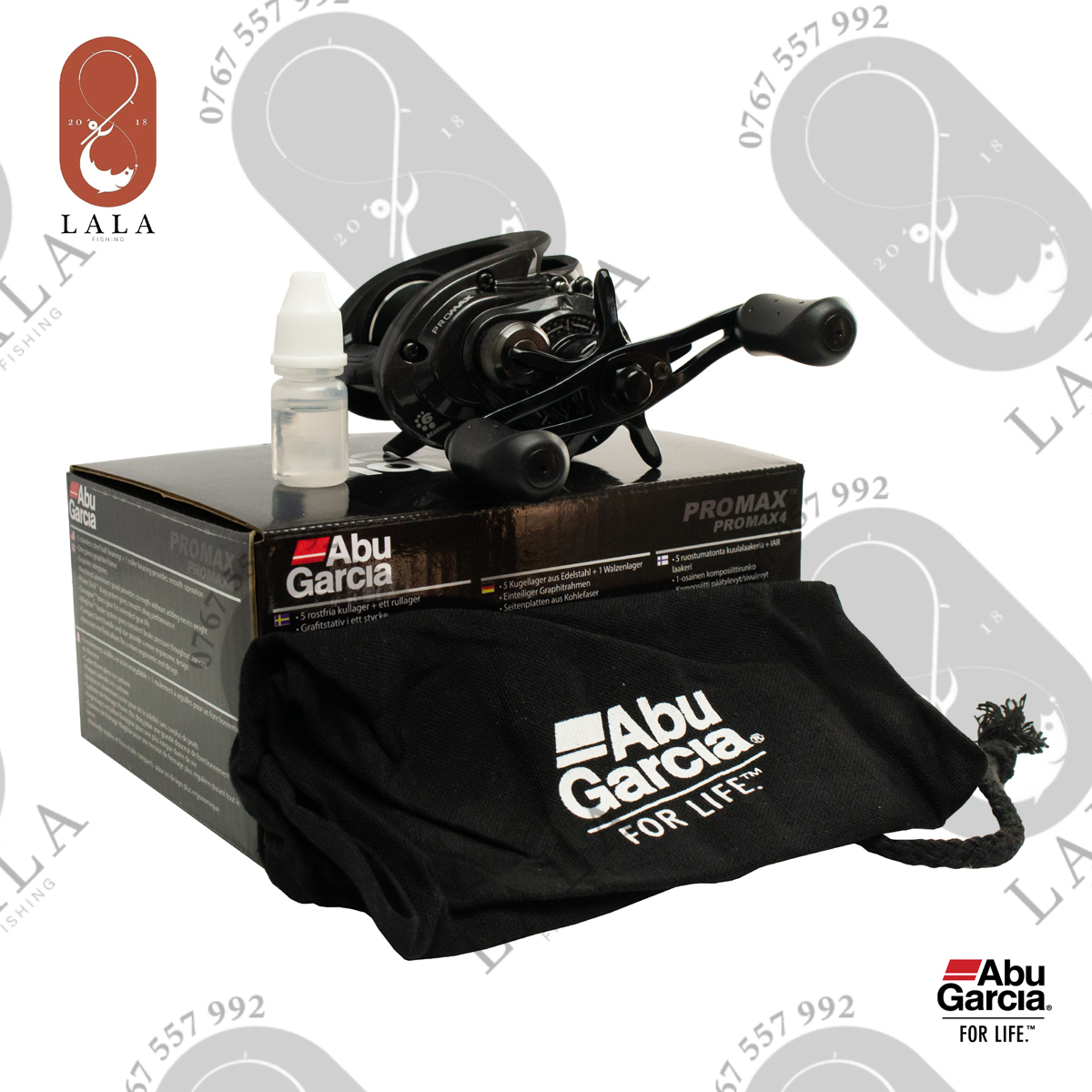 Máy câu ngang abu garcia pro max 4 pmax4 tay trái và tay phải