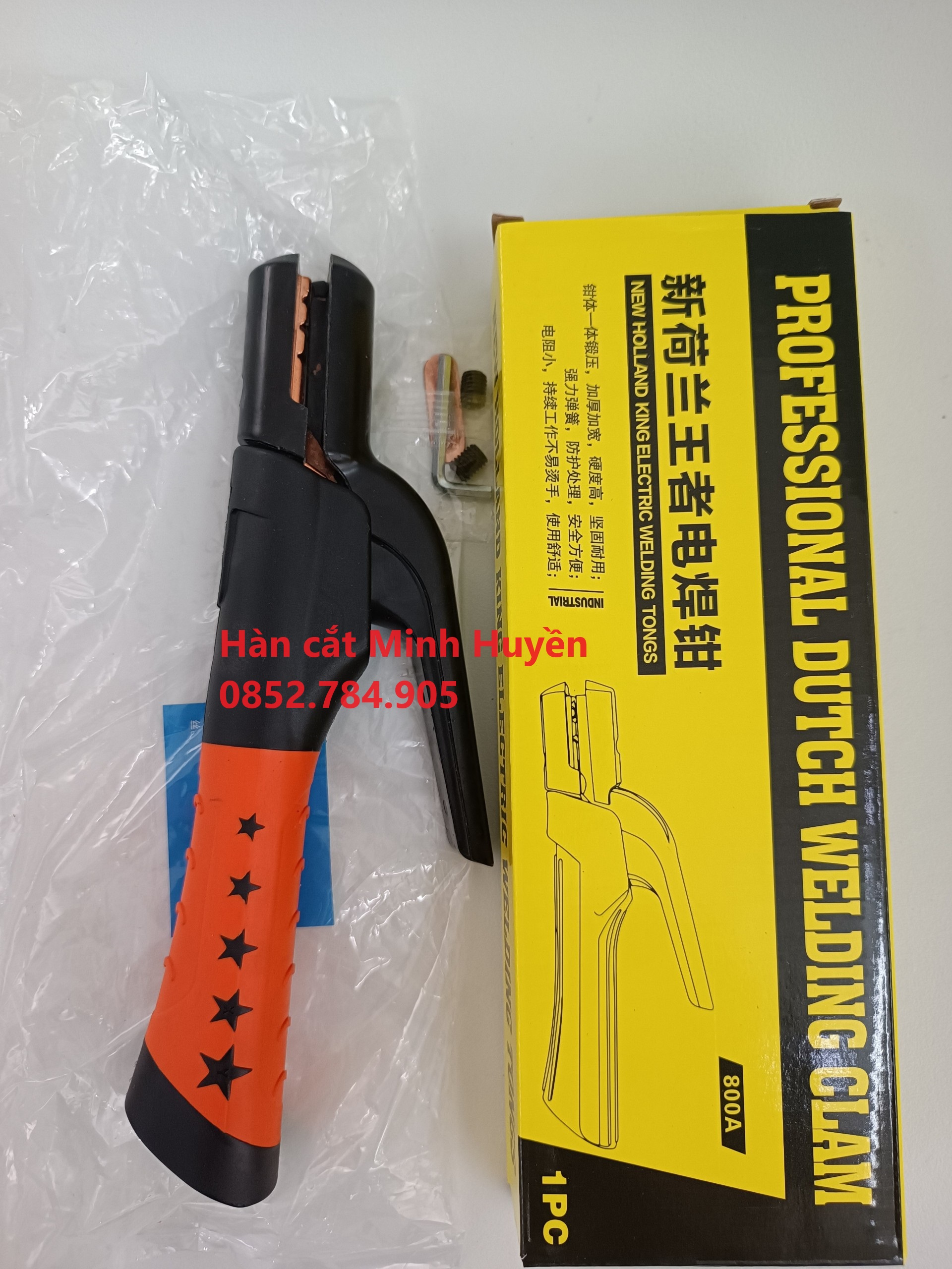 Kìm hàn que 800A lõi đồng chắc chắn, kìm hàn 800 loại tốt