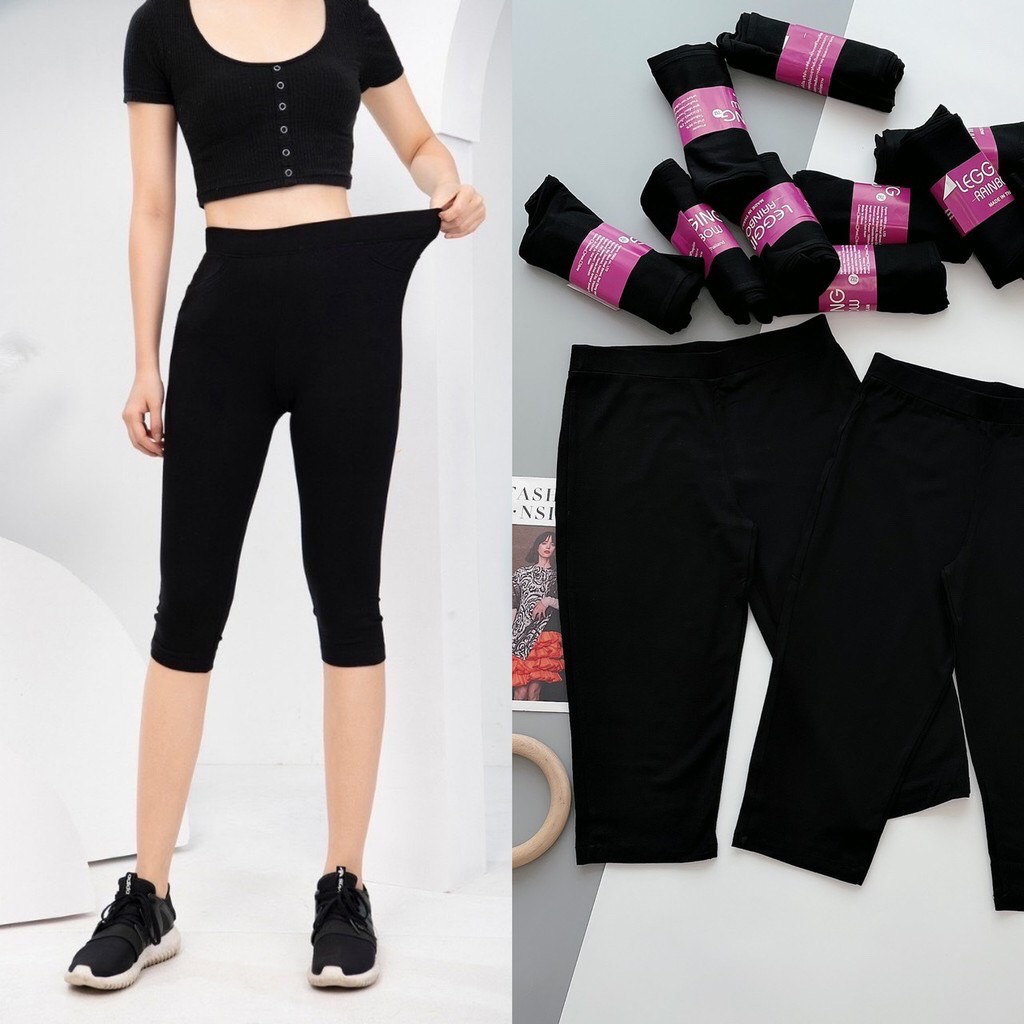 Quần NGỐ thái cuộn, quần legging cuộn hồng siêu co giãn