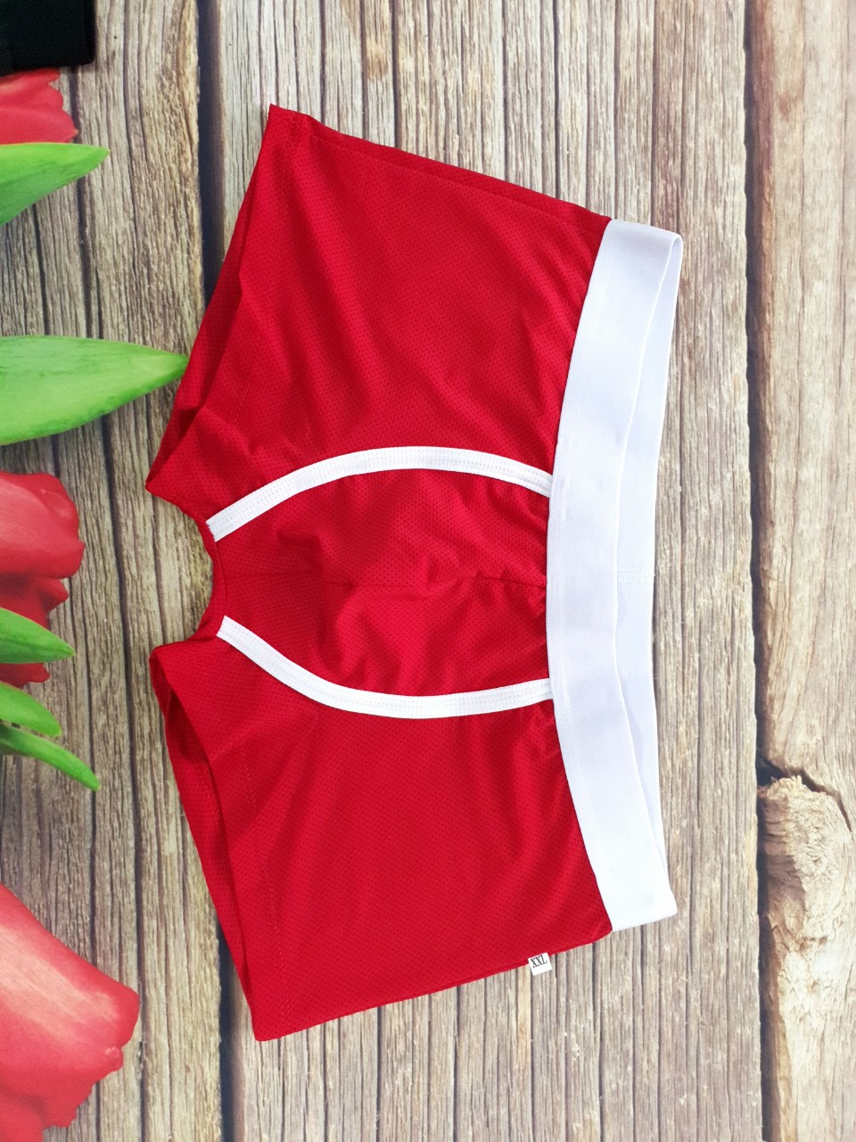Bộ 3 quần boxer thông hơi nam- màu đỏ