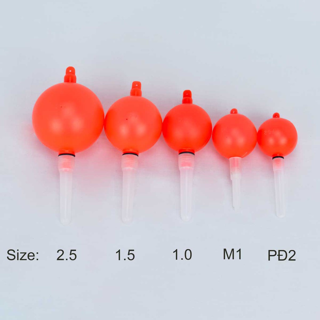 Phao boom có lỗ bỏ phao đèn - Phao banh câu cá lăng xê đủ size