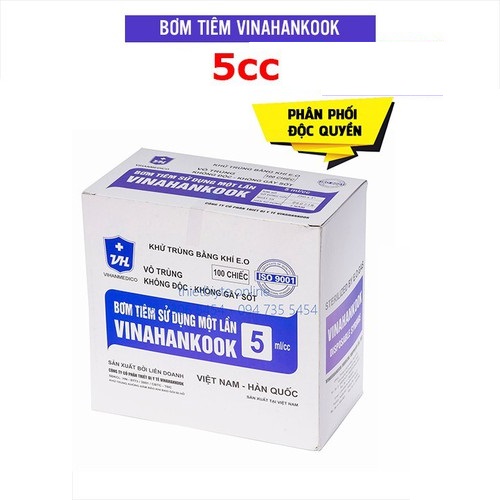 [HCM]Bơm tiêm 5cc Vinahankook hộp 100 cái