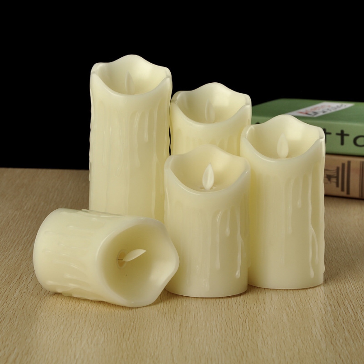 Nến điện tử vỏ sáp chảy đường kính 7,5cm