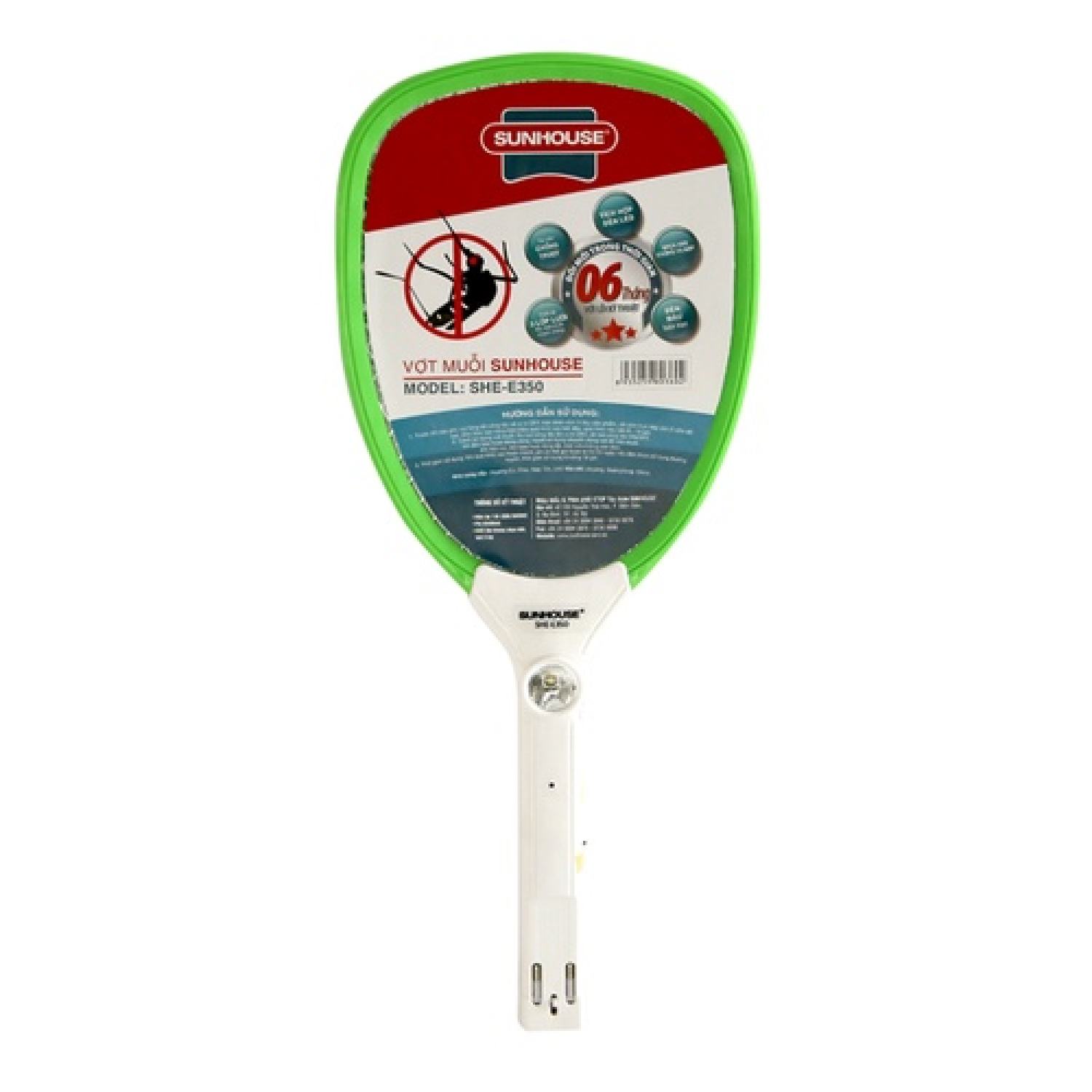 Vợt muỗi sunhouse she-e350 màu xanh