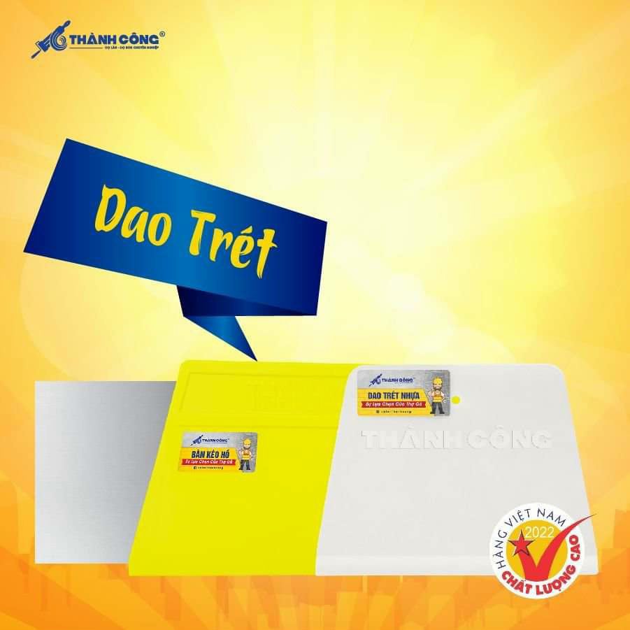 Miếng nhựa trét Thành Công Dùng để chà và làm phẳng lớp bột trét trang trí