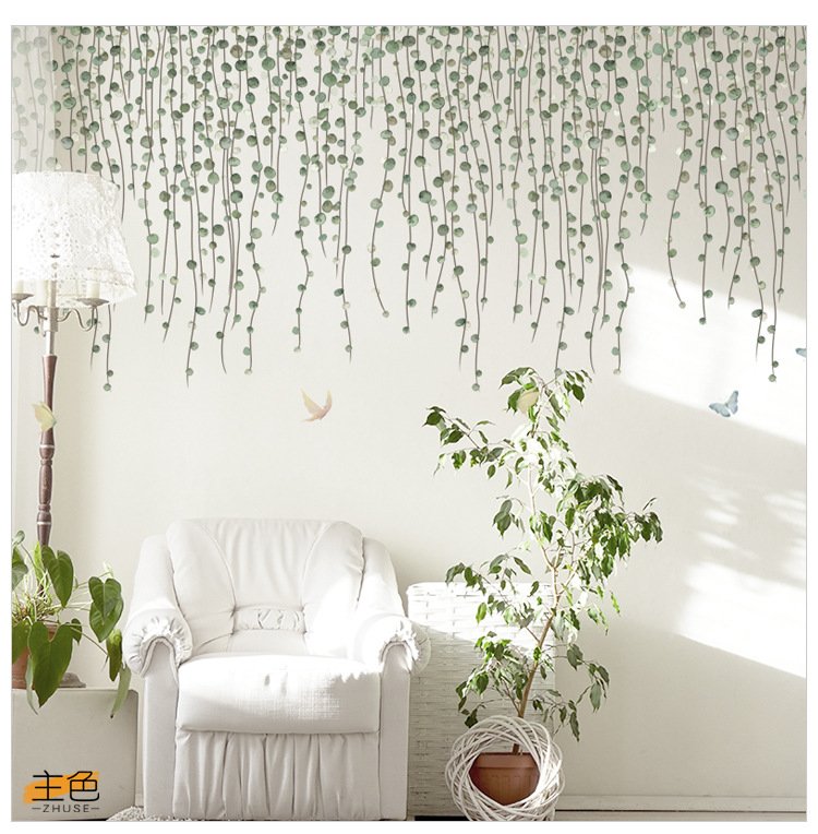 Giấy decal dán tường mờ hình lá xanh và xương rồng theo trending , phong cách nhẹ nhàng, điểm nhấn cho góc sống ảo phòng khách, phòng ngủ hay quán cà phê, sản phẩm được phân phối bởi Nguyên Phong Metal Art