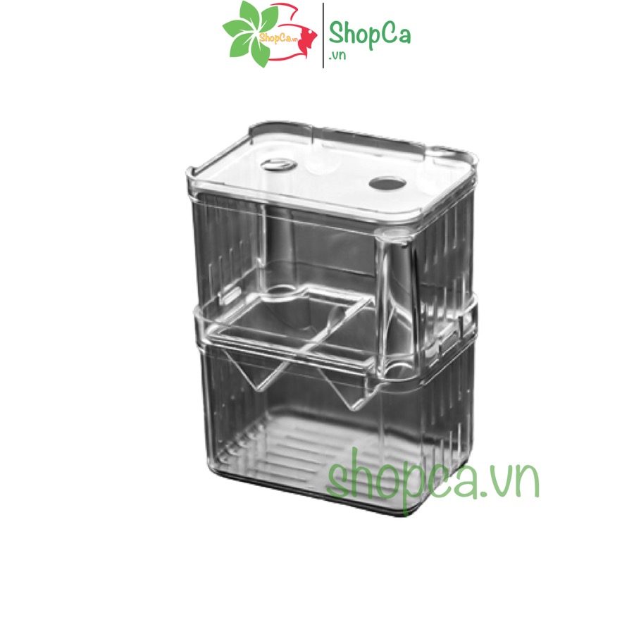 Lồng đẻ cho cá, tép bằng mika, box tách cá đẻ, có vòi sủi oxy dưỡng cá kích thước 10.213.3CM