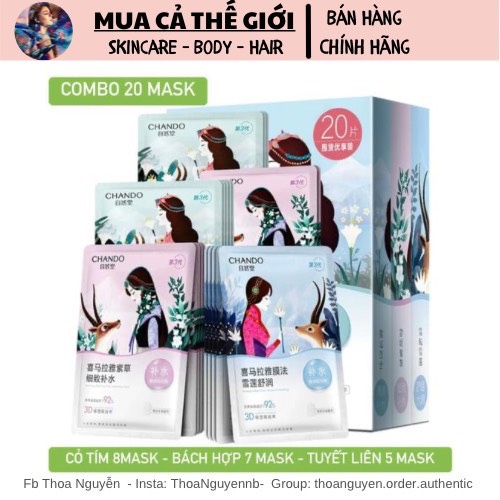 Mặt nạ Chando dưỡng ẩm trắng da