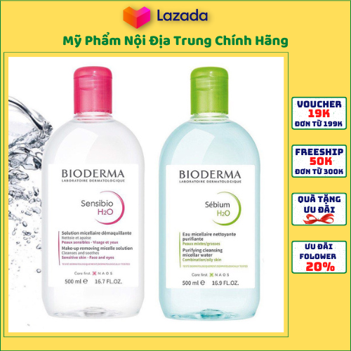 Nước tẩy trang bioderma crealine h2o 500ml