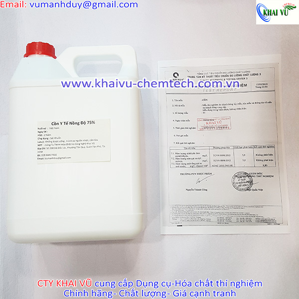 Cồn y tế 75 độ sát khuẩn rửa tay- 1 can 5 lít xịn dày