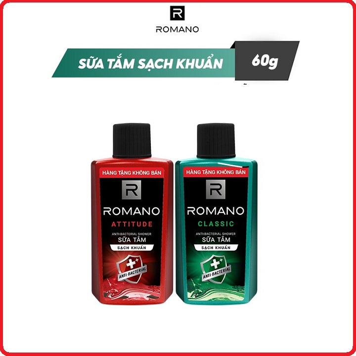 Dầu gội/sữa tắm Romano 60g - hàng khuyến mãi