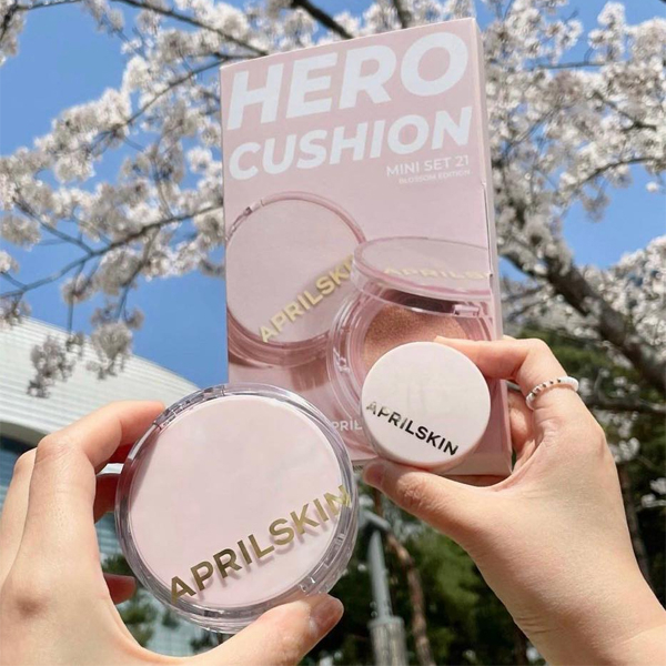 Phấn Nước Hero Cushion Aprilskin Mini Set Blossom Edition