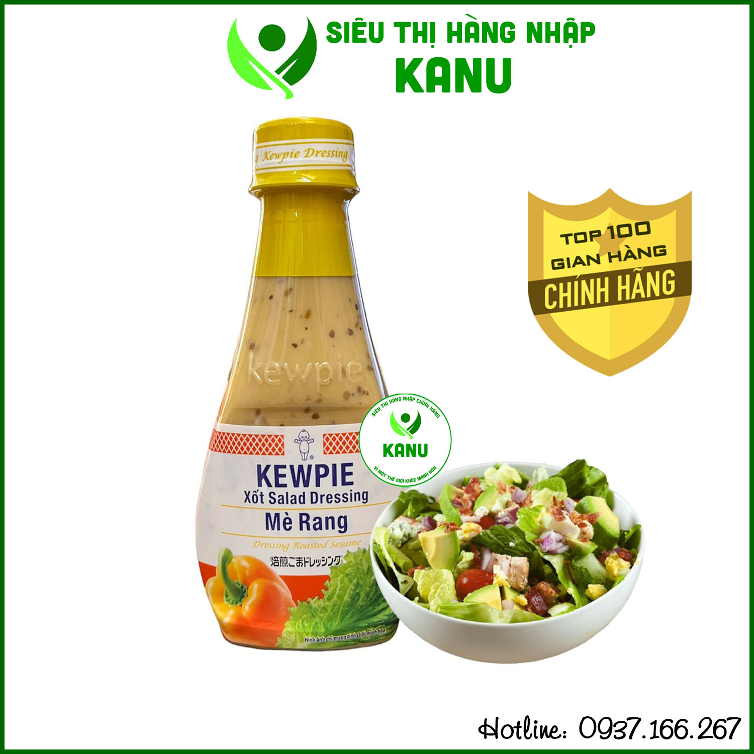 Sốt mè rang Kewpie 210ml trộn salad
