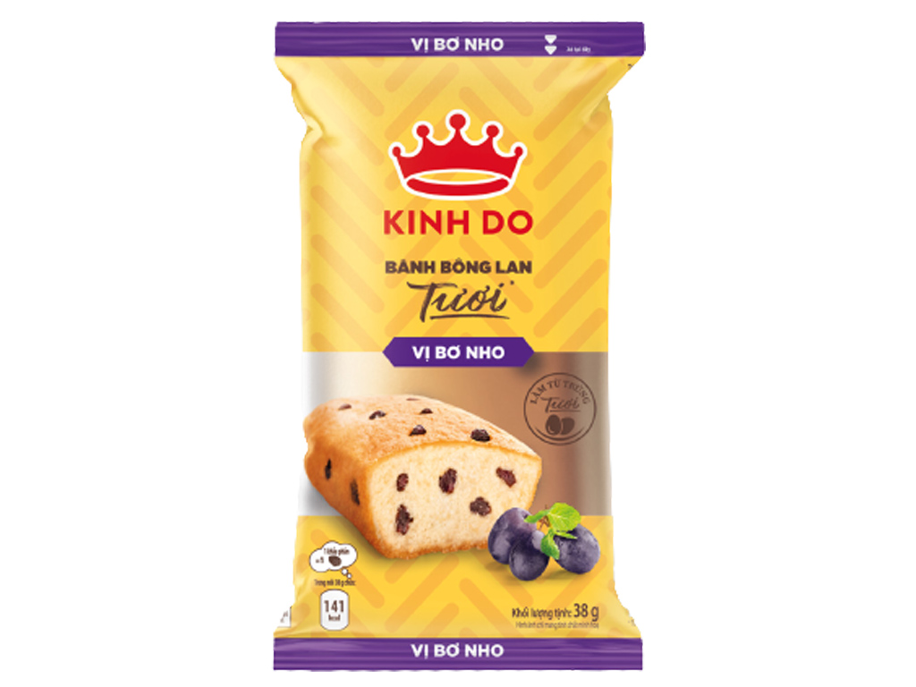 [HCM]Combo 10 Bánh bông lan tươi bơ nho Kinh Đô gói 38g