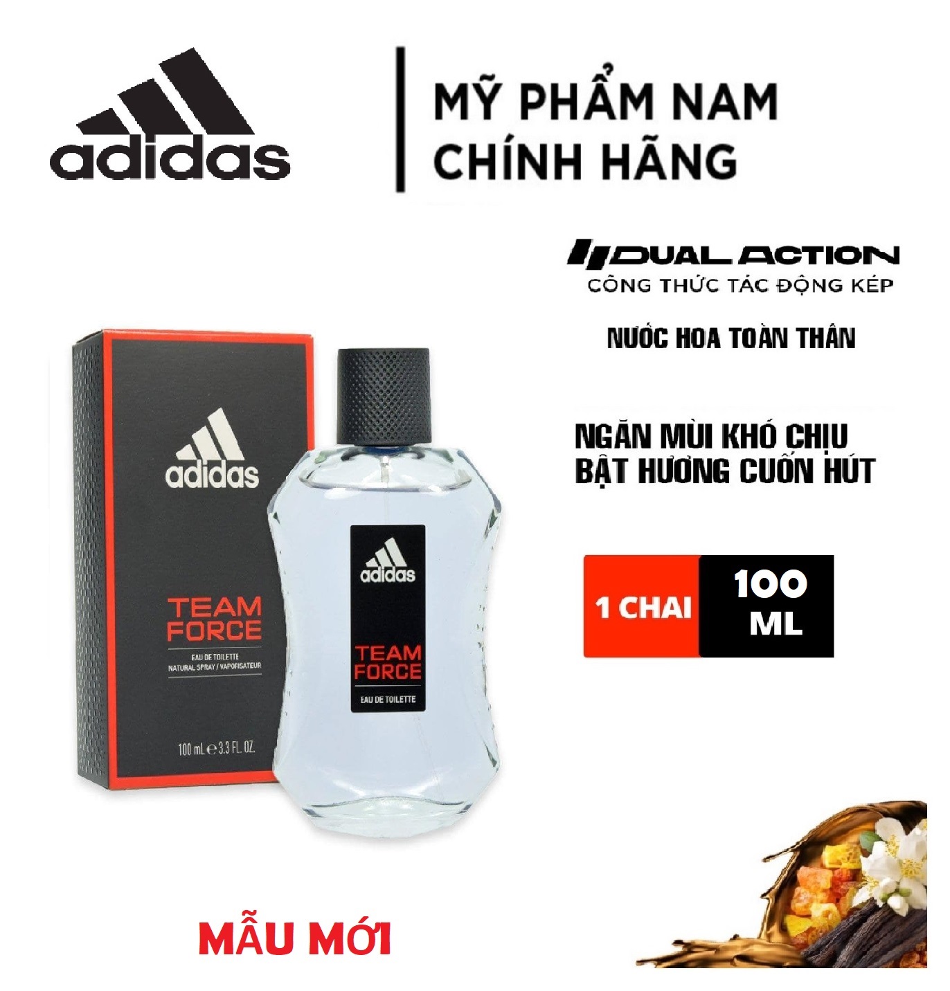 Nước Hoa Nam Adidas Eau de toilette 100 ml - Team Force