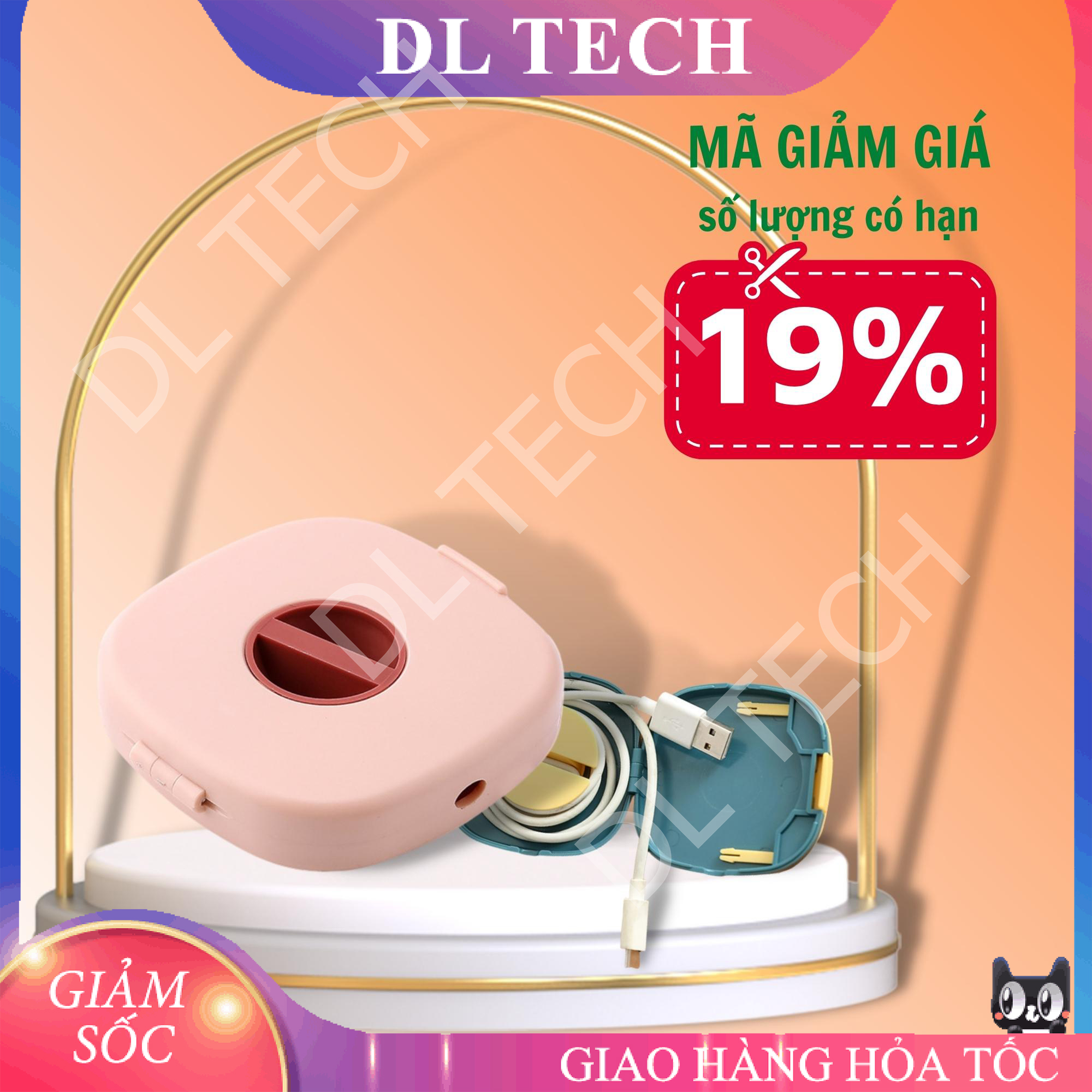 Hộp Đựng Cuốn Tai Nghe Dây Cáp SẠC RY227 Đa Năng Dụng Cụ Thu Gọn Dây Sạc Kê Điện Thoại Xem Phim DL TECH