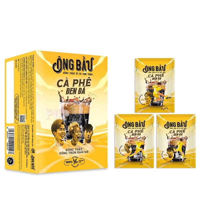 Combo 5 hộp cafe hòa tan ông bầu - chuẩn vị cafe phin - hộp 10 gói