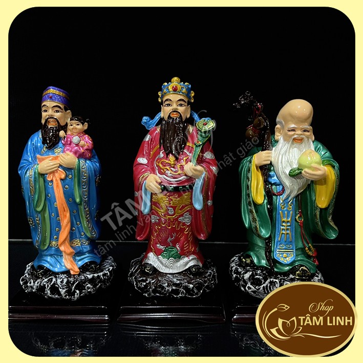 Bộ tượng tam đa phúc lộc thọ cầu tài lộc - cao 19 cm tâm linh shop_0938628090