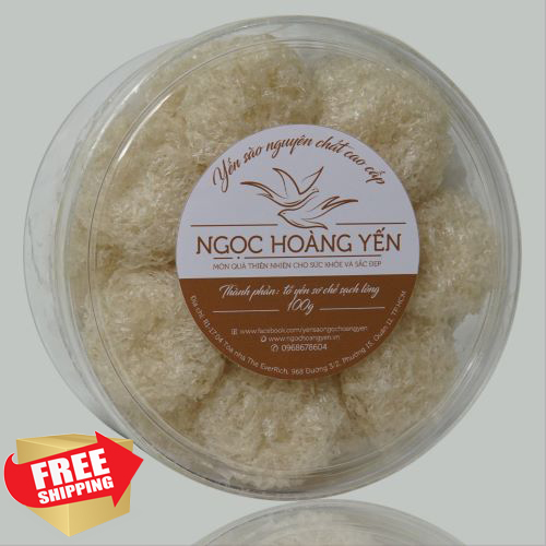 [HCM]Yến sơ chế sạch lông dạng viên - Hộp 100g (20 viên)  - Yến sào Ngọc Hoàng Yến