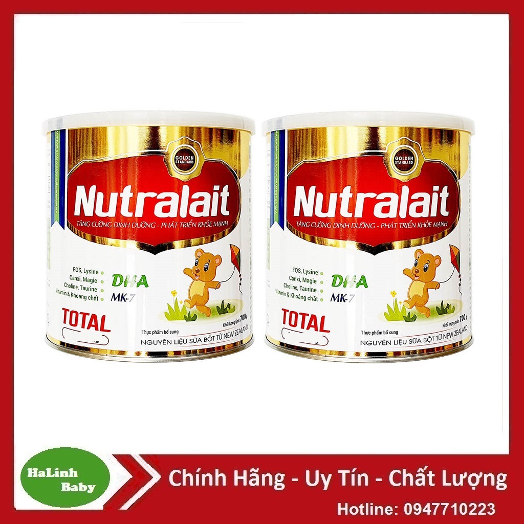Combo 2 lon sữa nutralait toltal 700g cho trẻ 1_6 tuổi.