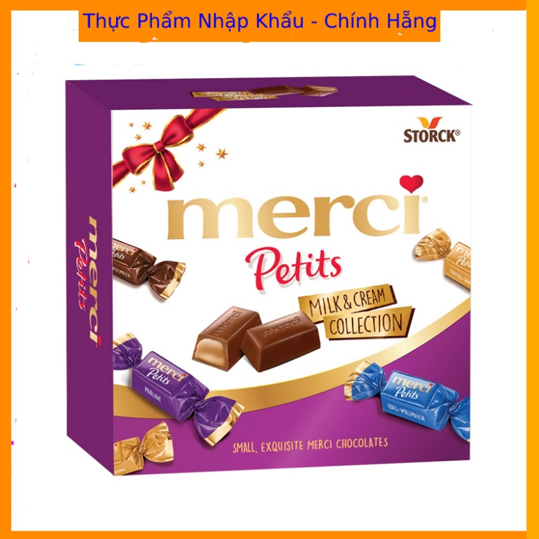 Hộp Quà Socola Hỗn Hợp Merci Petits Milk and Cream Collection Gift Box 250G