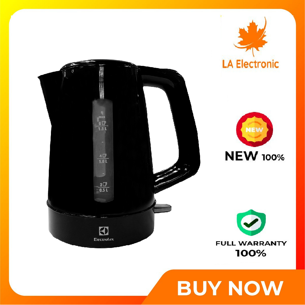 Bình đun siêu tốc Electrolux 1.5 lít EEK1303K - Miễn phí vận chuyển HCM - Tính năng tự động ngắt điện khi nước sôi và khi cạn nước Đế có thể xoay 360 độ