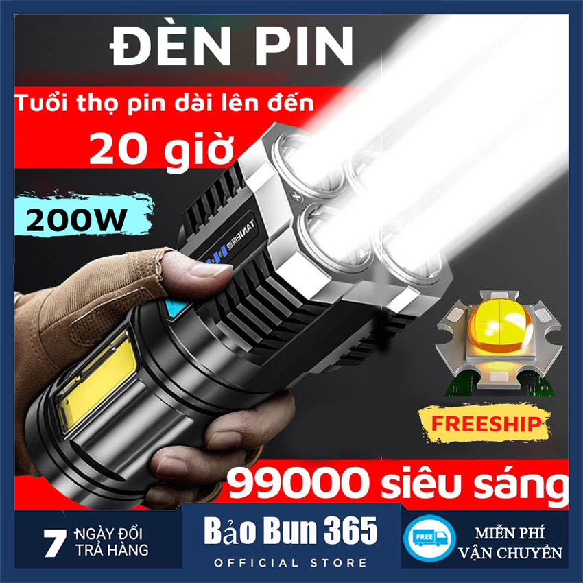 Đèn Pin Cầm Tay Siêu Sáng Chiếu Sáng 4 Chế Độ Sáng Vỏ Nhôm Nhẹ, Thiết Kế Kích Thước Nhỏ Và Thuận Tiện Để Mang Theo