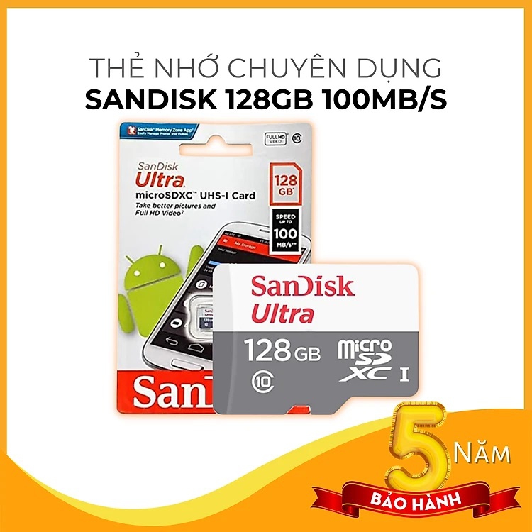 Thẻ nhớ microSD Sandisk Ultra 100MB/s 32G 64G 128G Hàng