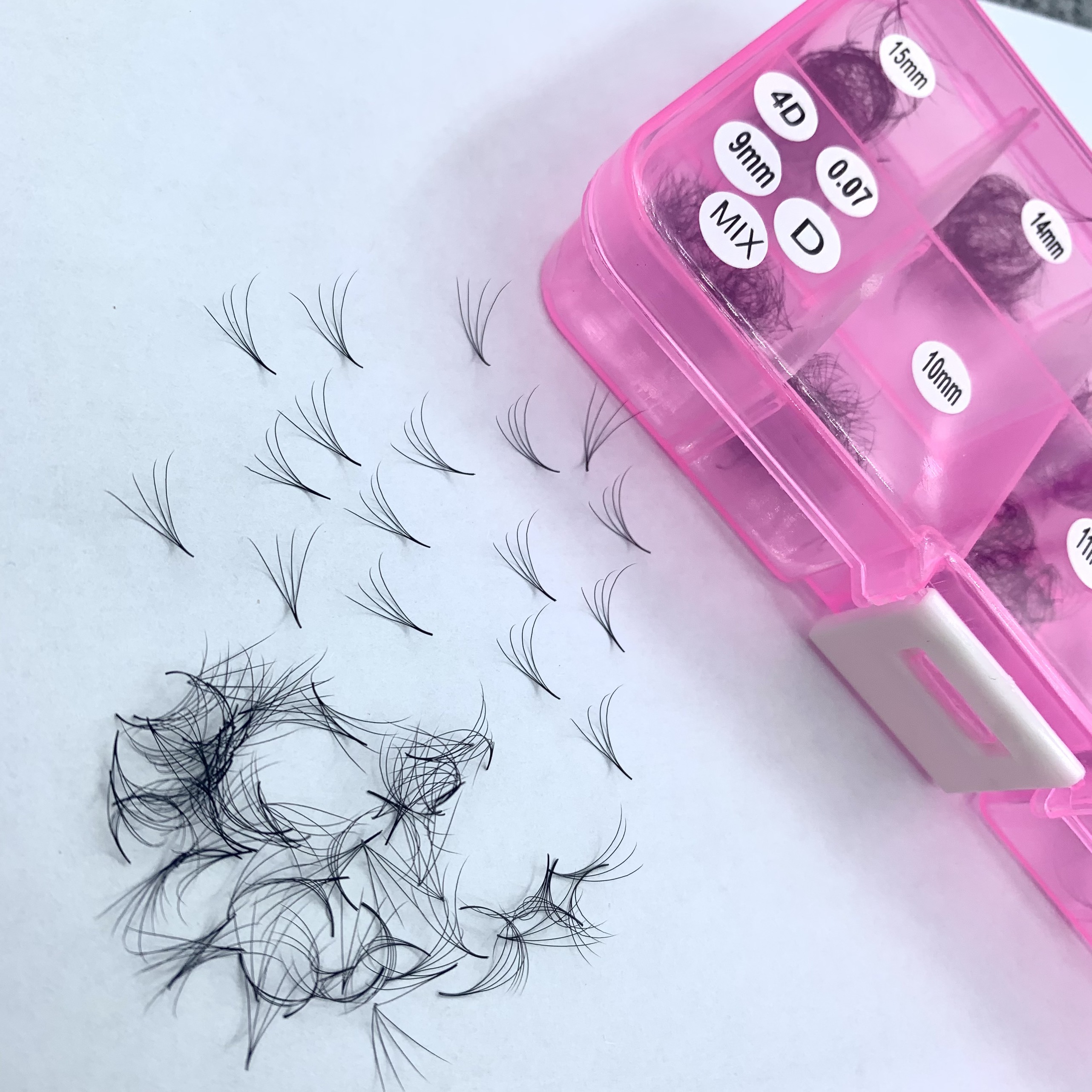 mi FAN 4D MIX C-CC- D 007 MIX SIZE (8-13) (9-15)mm_dụng cụ nối mi_THÚY HÀ