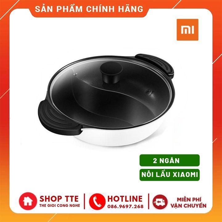 Nồi lẩu 2 ngăn Xiaomi, Nồi lẩu 2 ngăn 2 vị Xiaomi, Thiết kế nguyên khối, có lớp chống dính an toàn kiểm định từ Xiaomi - TTE