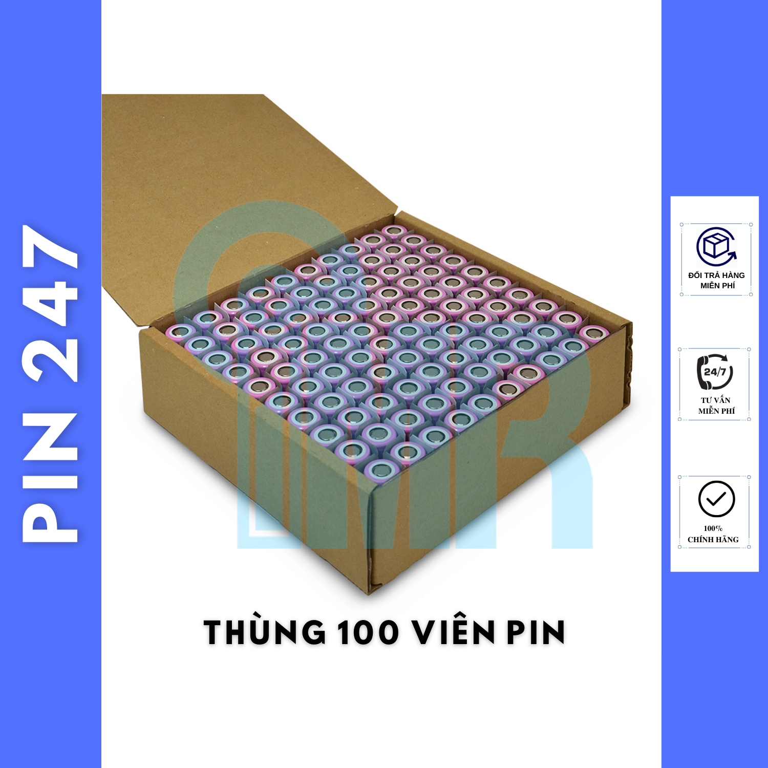 100 viên cell pin lithium lishen xám , xanh bán sỉ pin 18650 2500 - 2800 mah
