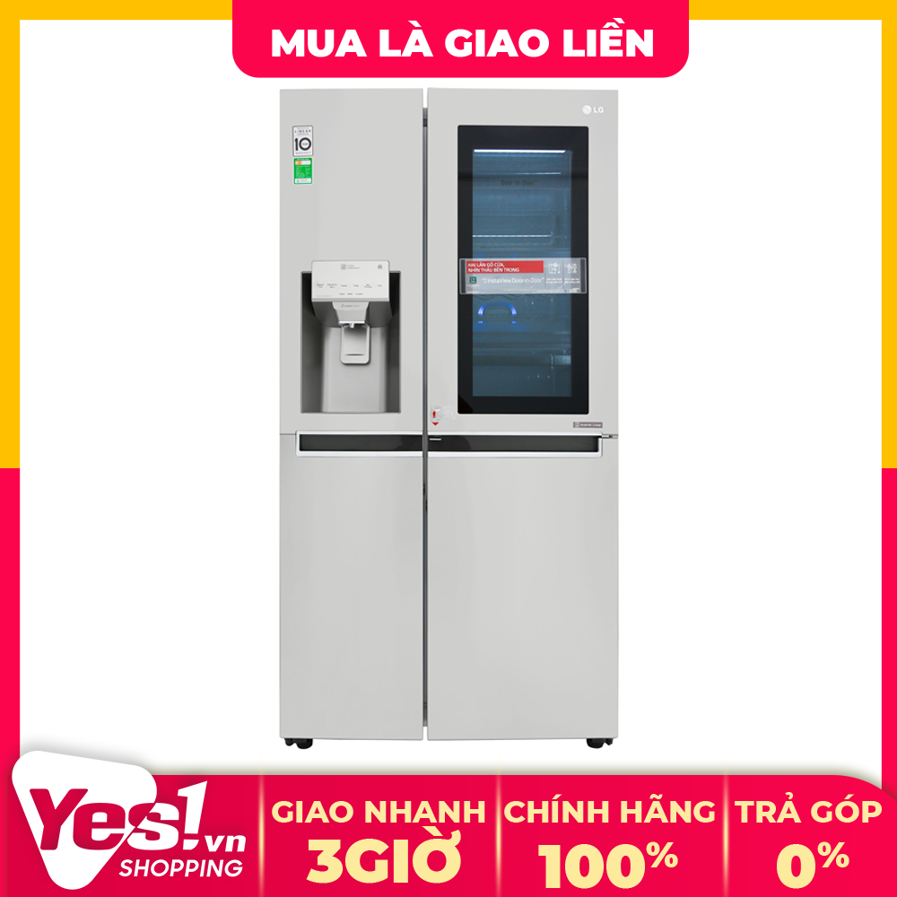 Tủ lạnh lg door-in-door 601 lít gr-x247js - bảo hành chính hãng - voucher 10% lên đến 800k