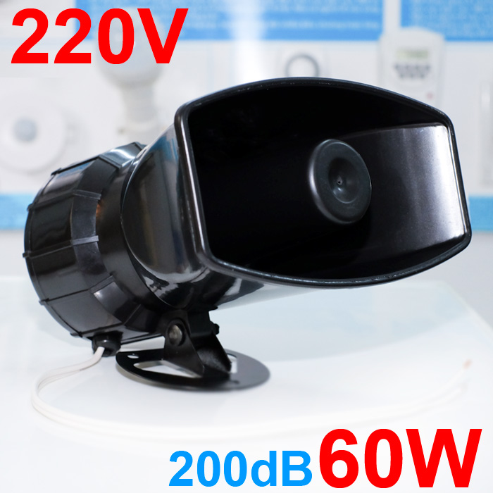 Còi hú báo động 220v công suất lớn km-60wcs âm lượng 200db - còi hú báo động báo cháy cho ngân hàng, tiệm vàng