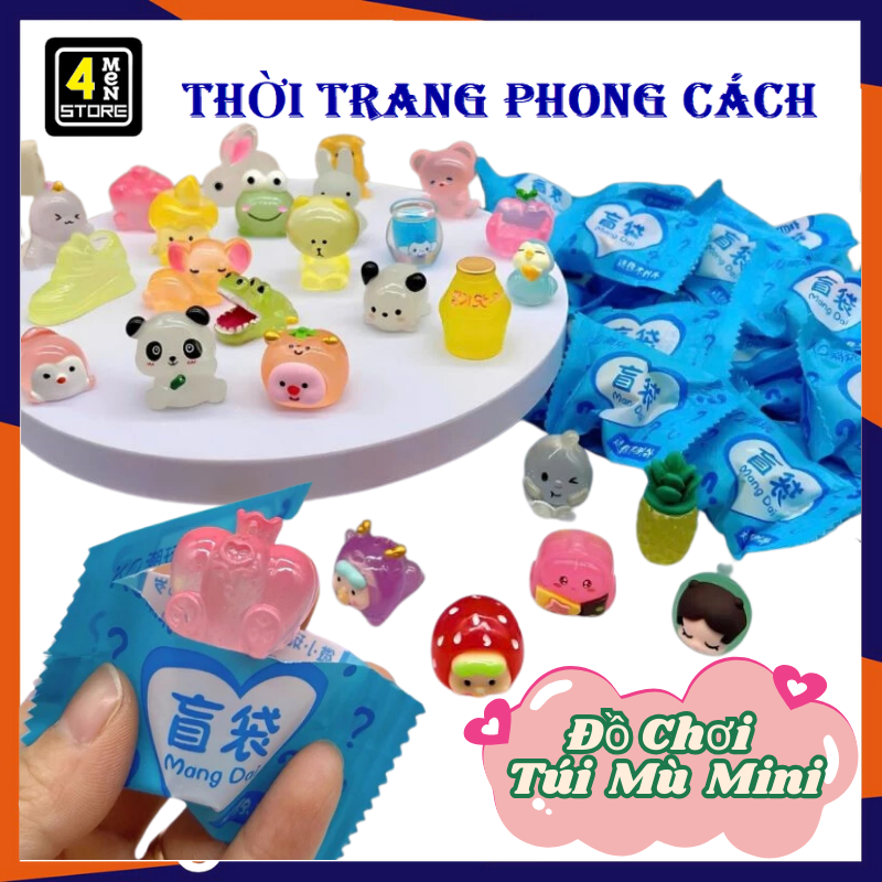  COMBO 50 Túi Mù Test Nhân Phẩm Mini Hoạt Hình - Túi Kẹo Bóc Quà  Đồ Chơi Charm Trang Trí Phát Sáng - Đồ Chơi Xé Túi Mù Hình Thú Dạ Quang 
