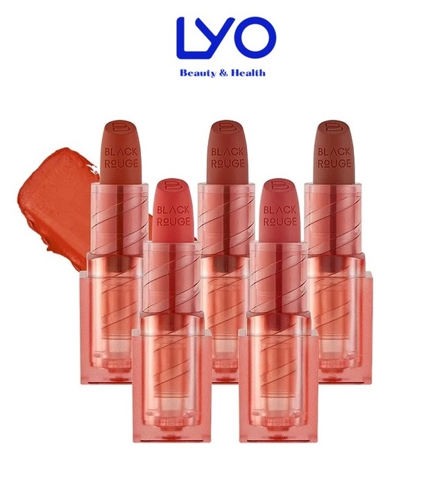 Son thỏi BLACK ROUGE Wearable Velvet Lipstick mềm mịn siêu lì Hàn Quốc