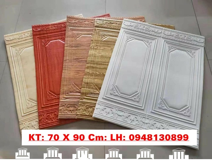 xốp dán chân tường giả gỗ