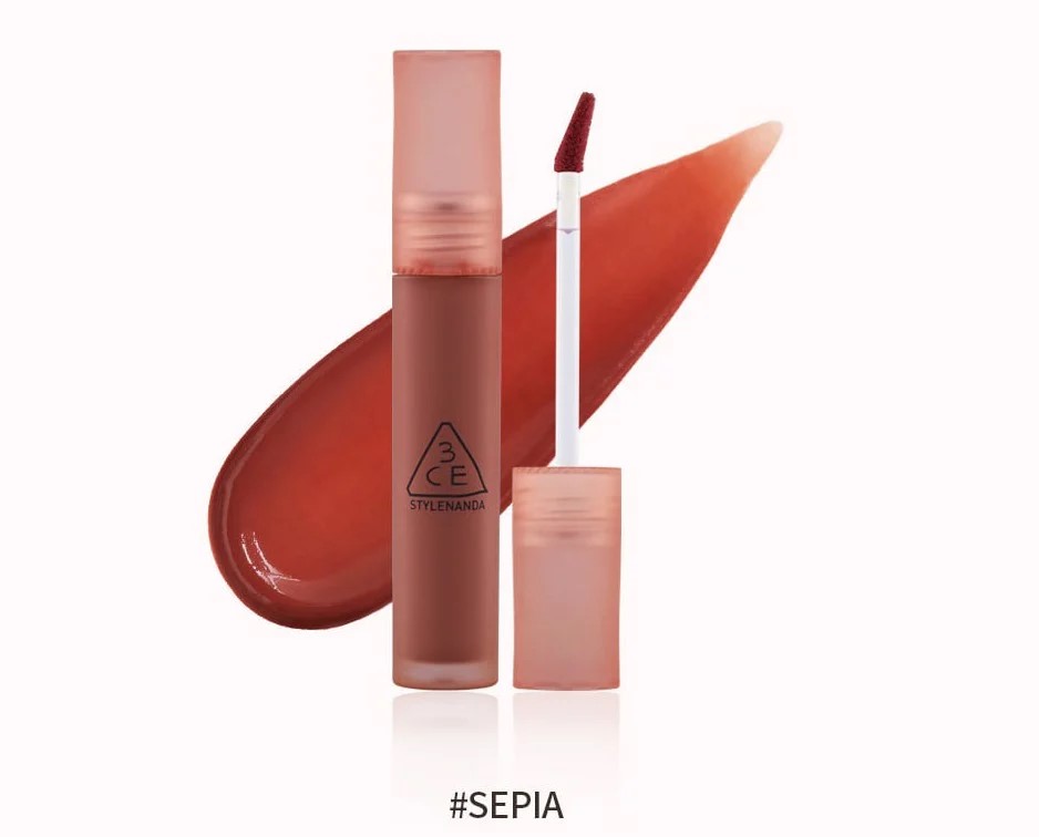 Son kem 3ce blur water tint màu sepia