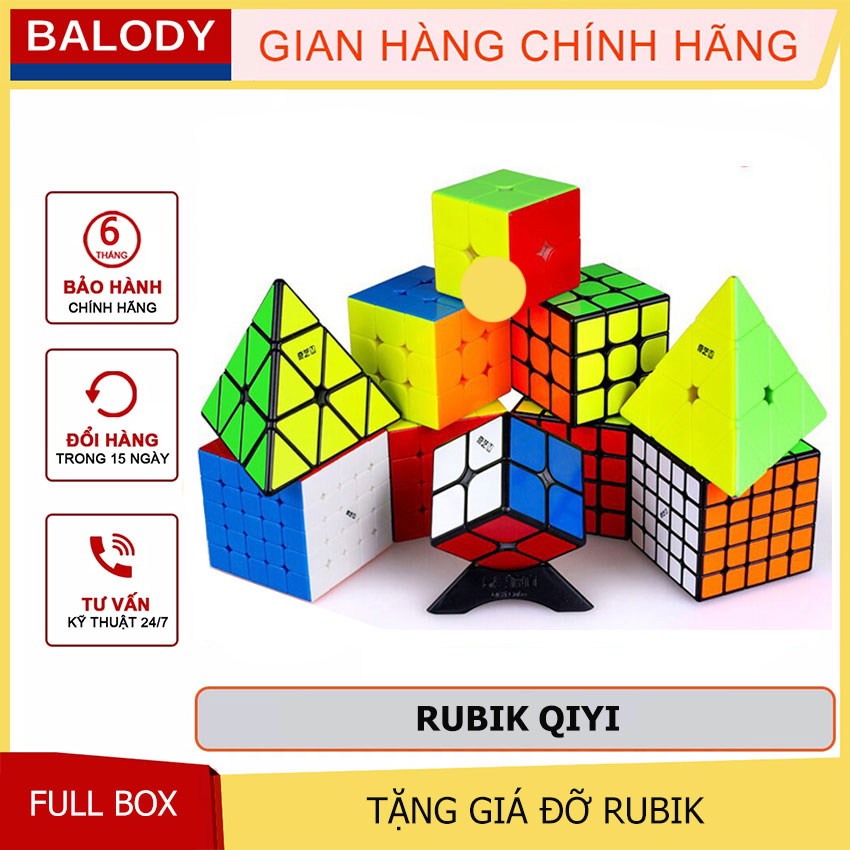 Rubik Qiyi 2x2 3x3 4x4 5x5 Megaminx Pyraminx Rubik biển thế, Rubik tam giác 22 33 44 55, Đồ chơi trẻ em thông minh, khoa học phát triển trí tuệ cho bé trai gái - Tặng giá đỡ, đế, kê, phụ kiện Rubik