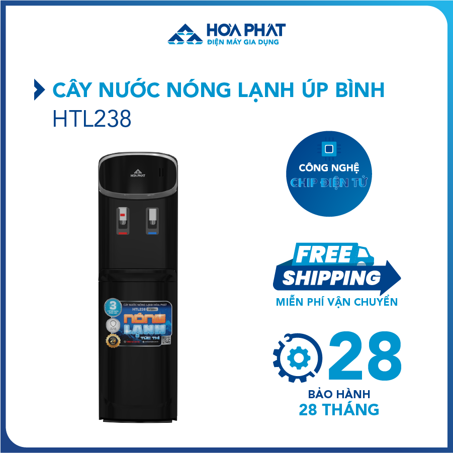 Cây nước nóng lạnh úp bình Hòa Phát HTL238 - Bảo hành 28 tháng