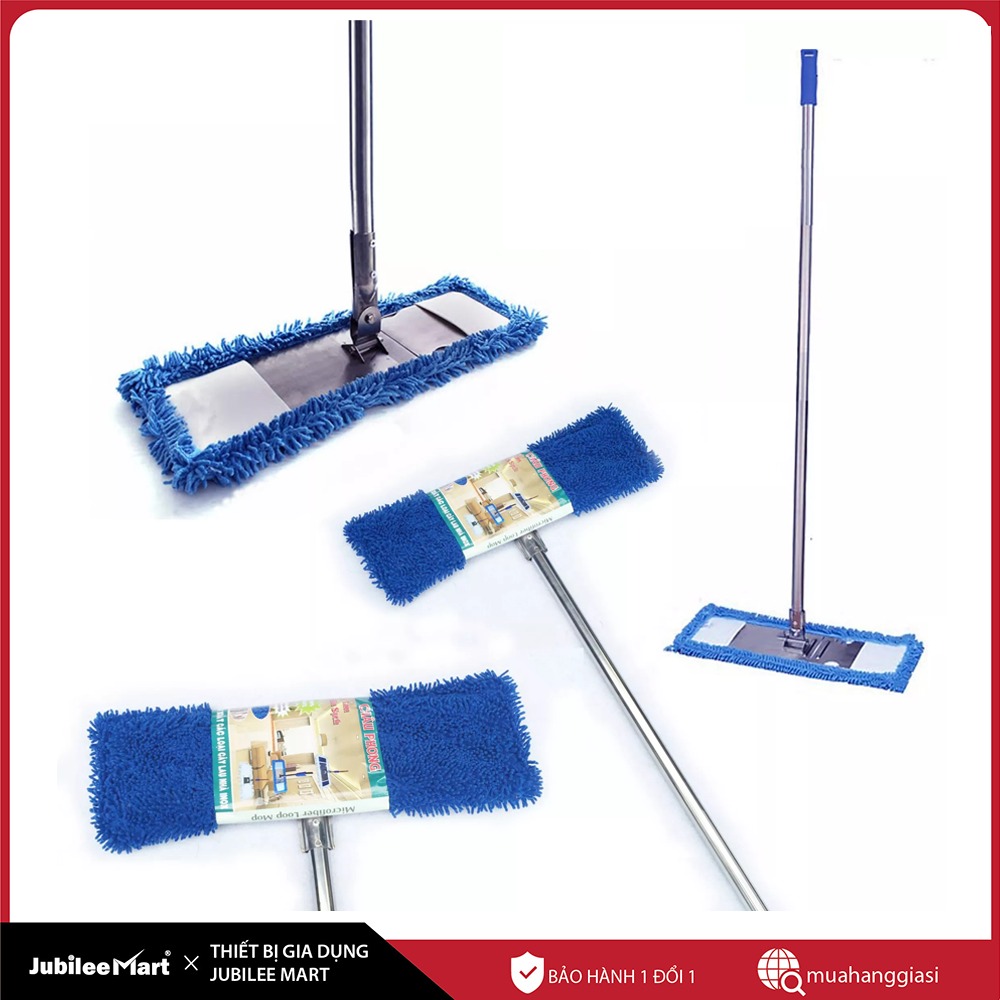 [MIỄN PHÍ VẬN CHUYỂN] Cây Lau Nhà San Hô , Cây Lau Sàn Công Nghiệp Siêu Sạch Dùng Cho Nhà Cửa, Trường Học Bệnh Viện Bộ Gồm Cây Lau Inox Cán Tăng Đưa Và Bông Lau Sợi Microfiber Siêu Thấm Hút