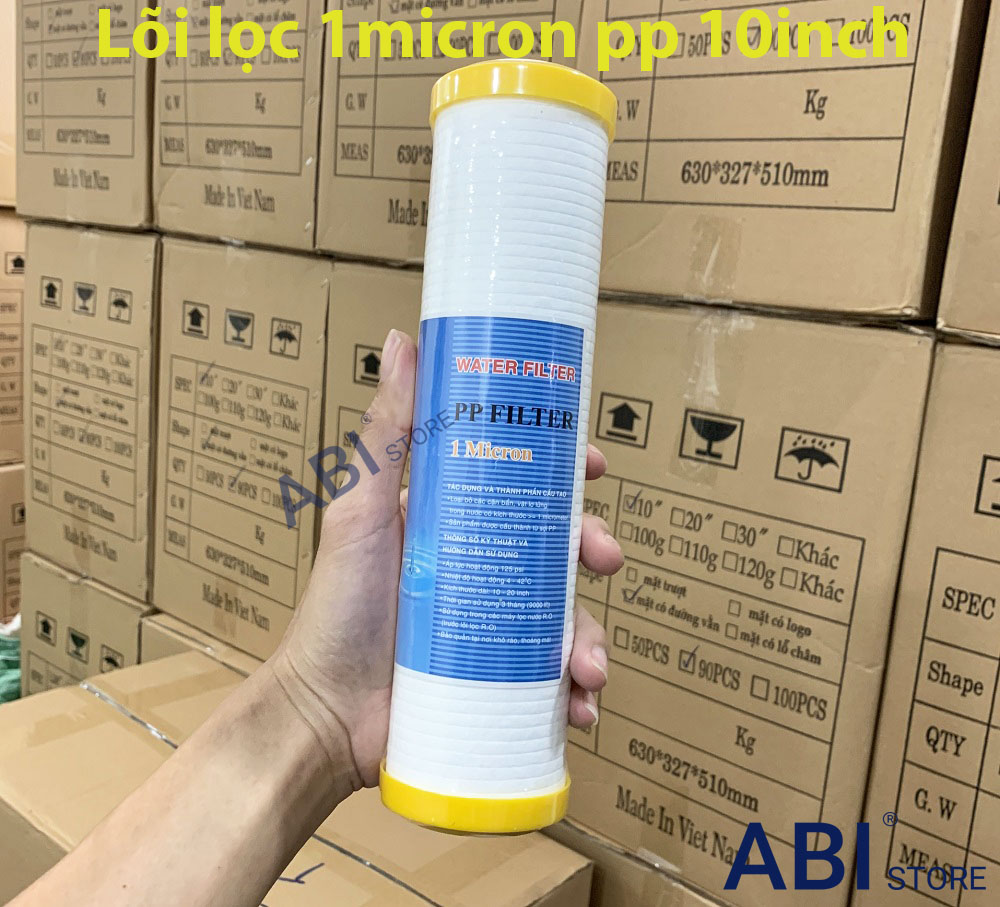 Lõi Lọc Nước Số 3 Aqua ( 1 Micron ) Cao Cấp, Lõi Lọc pp 1 micron lõi vằn