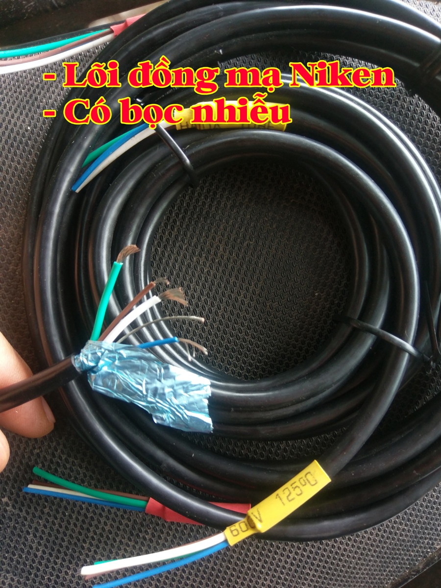 Cặp dây loa Bãi Lõi Đồng mạ Niken. Tiêu chuẩn 2,5m, Dk 6li, Có bọc nhiễu