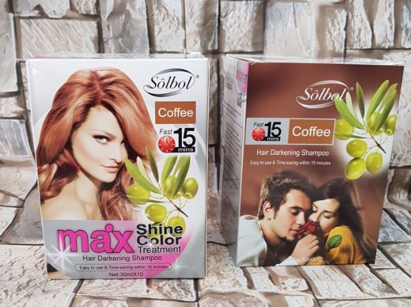 [HCM]Combo 10 gói dầu gội nhuộm tóc màu cà phê - coffee Solbol