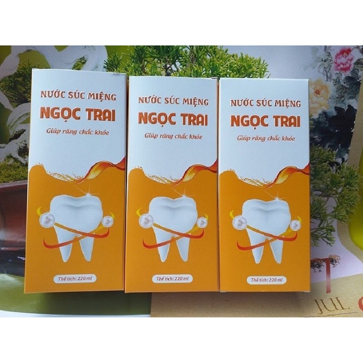 Nước súc miệng ngọc trai- giúp răng chắc khỏe