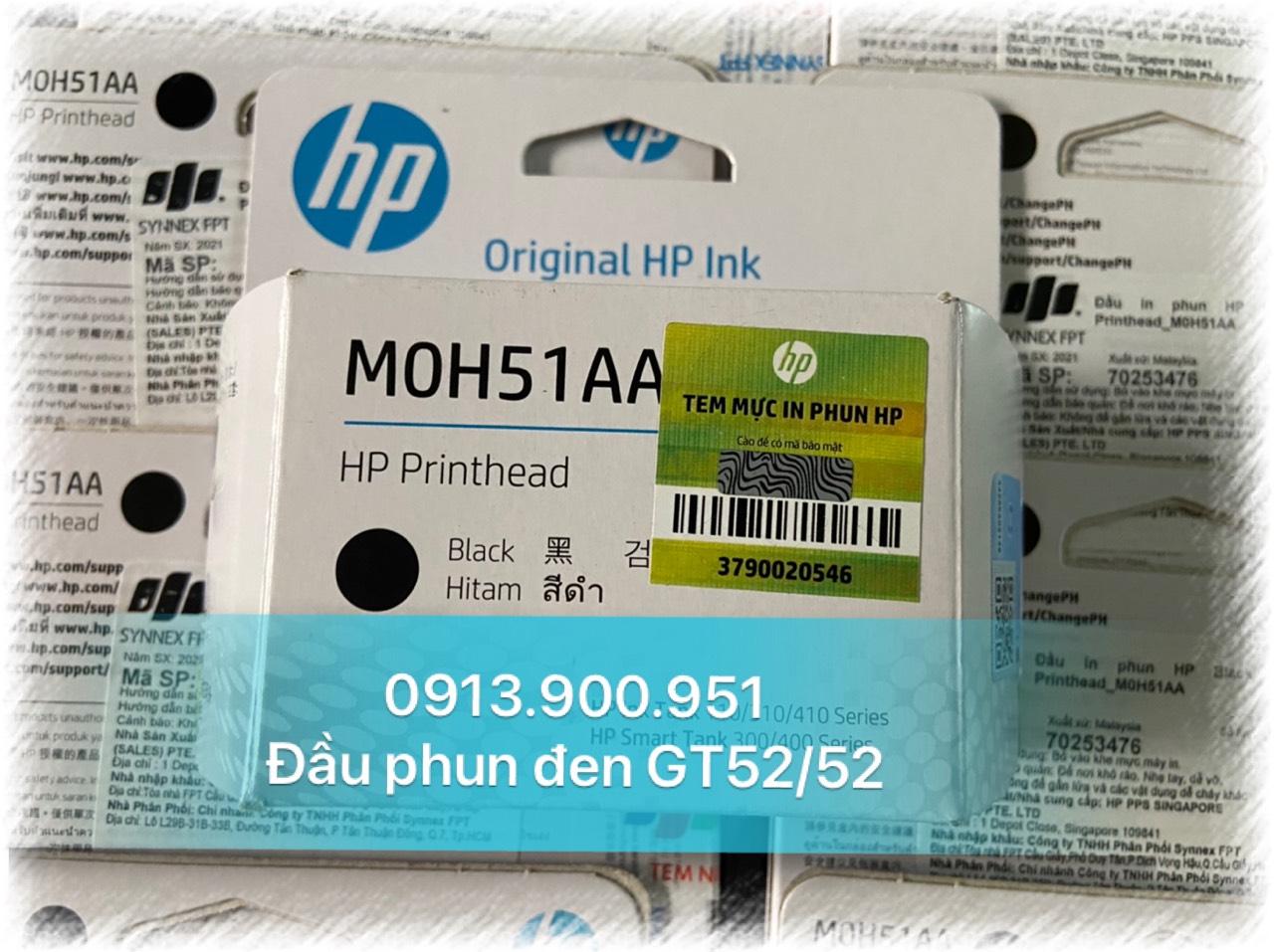 Đầu in phun đen HP GT51-GT52 3JB06A - Dùng cho máy DeskJet 5800 / 5810 / 5820 Ink Tank 300 / 310 / 315 / 319 / 410 /415