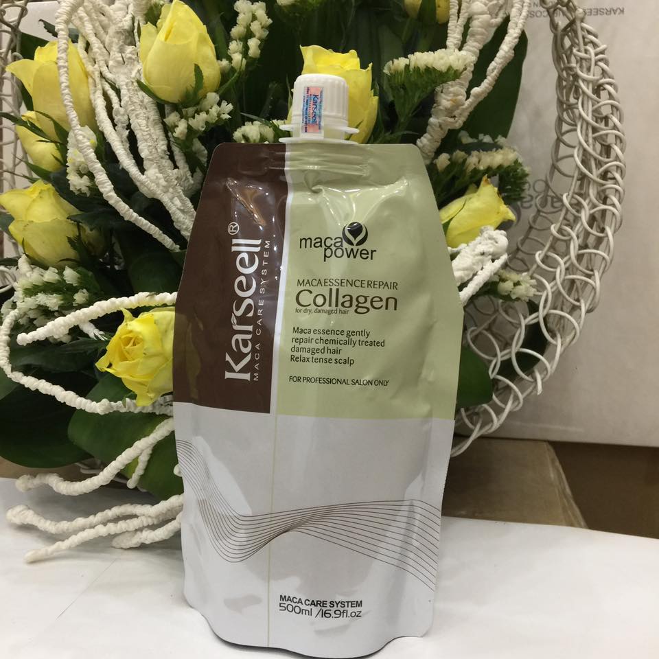 Kem ủ tóc phục hồi collagen karseell maca 500ml